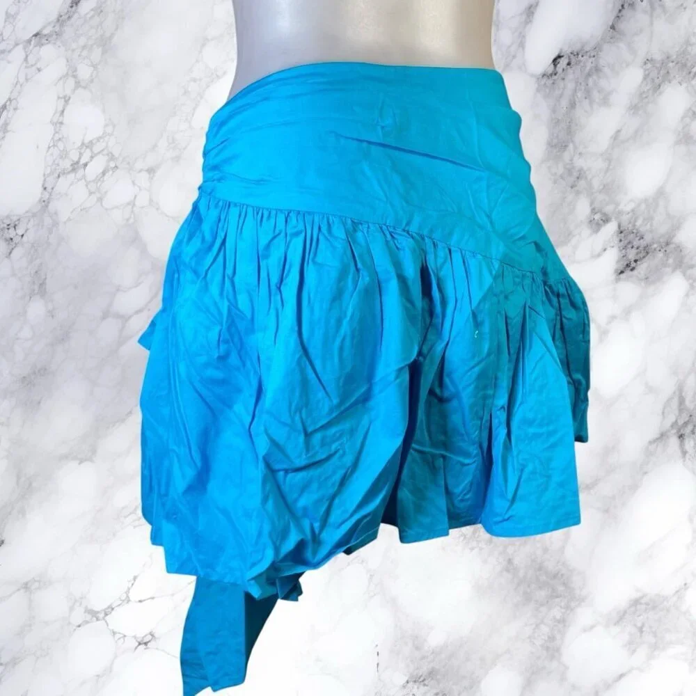 Lovers and Friends Myers Mini Skirt Turquoise Blue